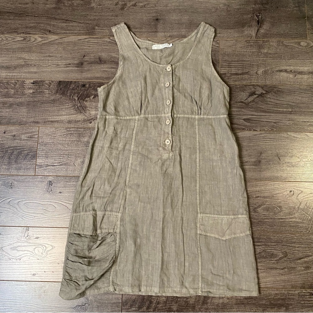 Lavina Temple Linen‎ dress Made in Italy women’s large